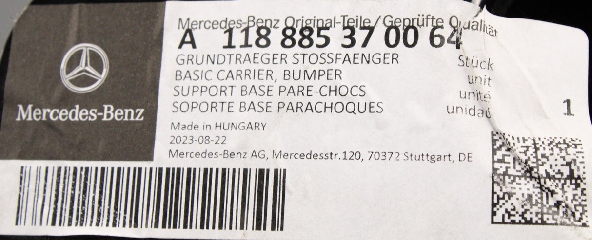 Mercedes-Benz CLA 19-on bumper guide bracket (rear left) A118885370064