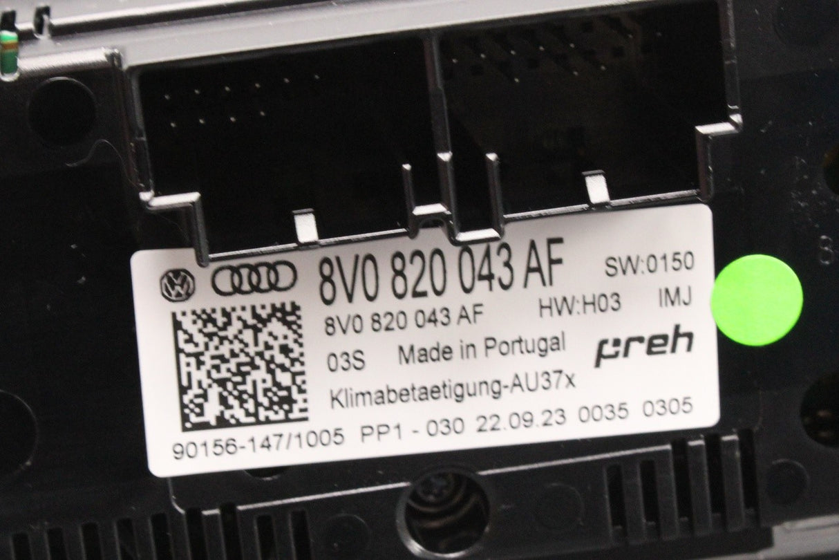 Audi A3 S3 RS3 8V 2013-20 heater controls display panel 8V0820043AF IMJ