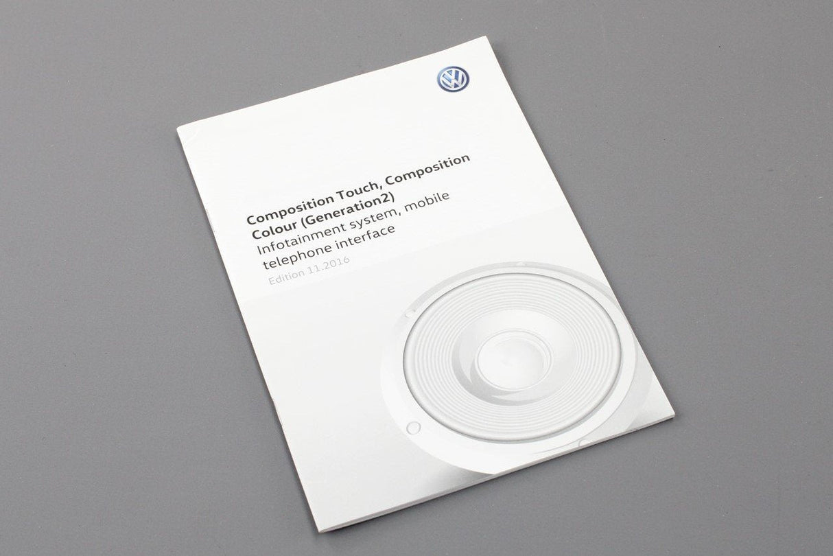 VW Radio manual for Composition touch/colour Gen 2 2016-17 3G0012720CF