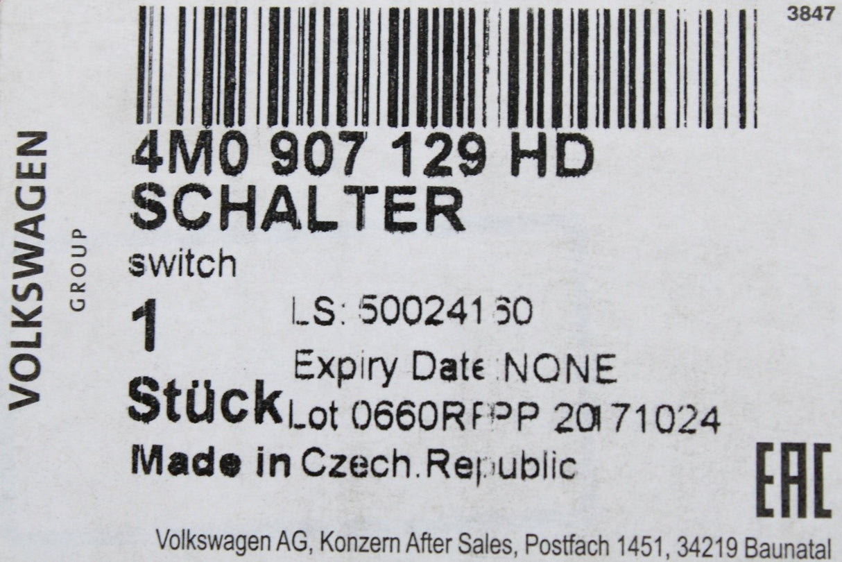 Audi A4 Q7 2016-2025 indicator wiper control stalks 4M0907129HD