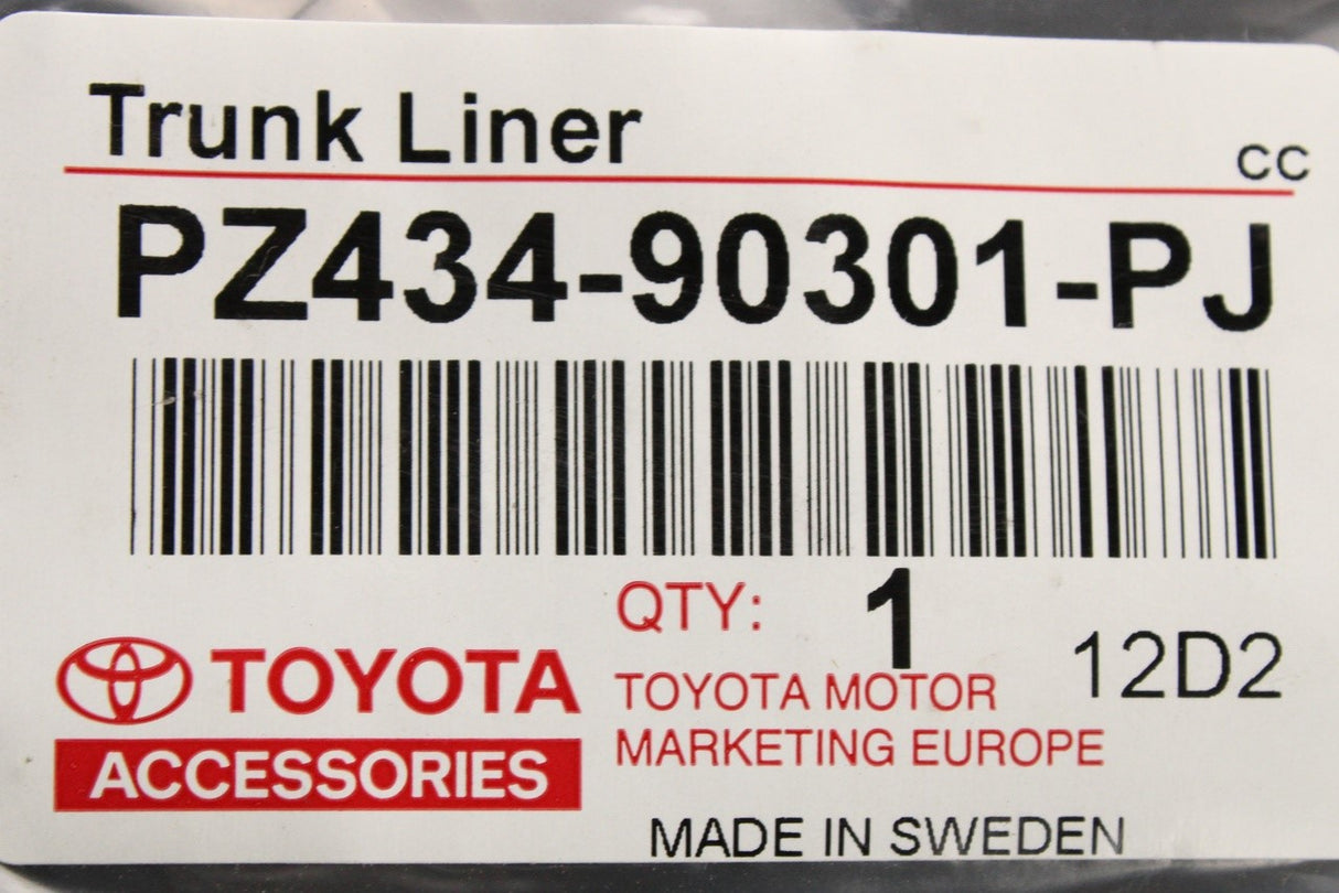 Toyota Aygo accessory boot liner PZ434-90301-PJ