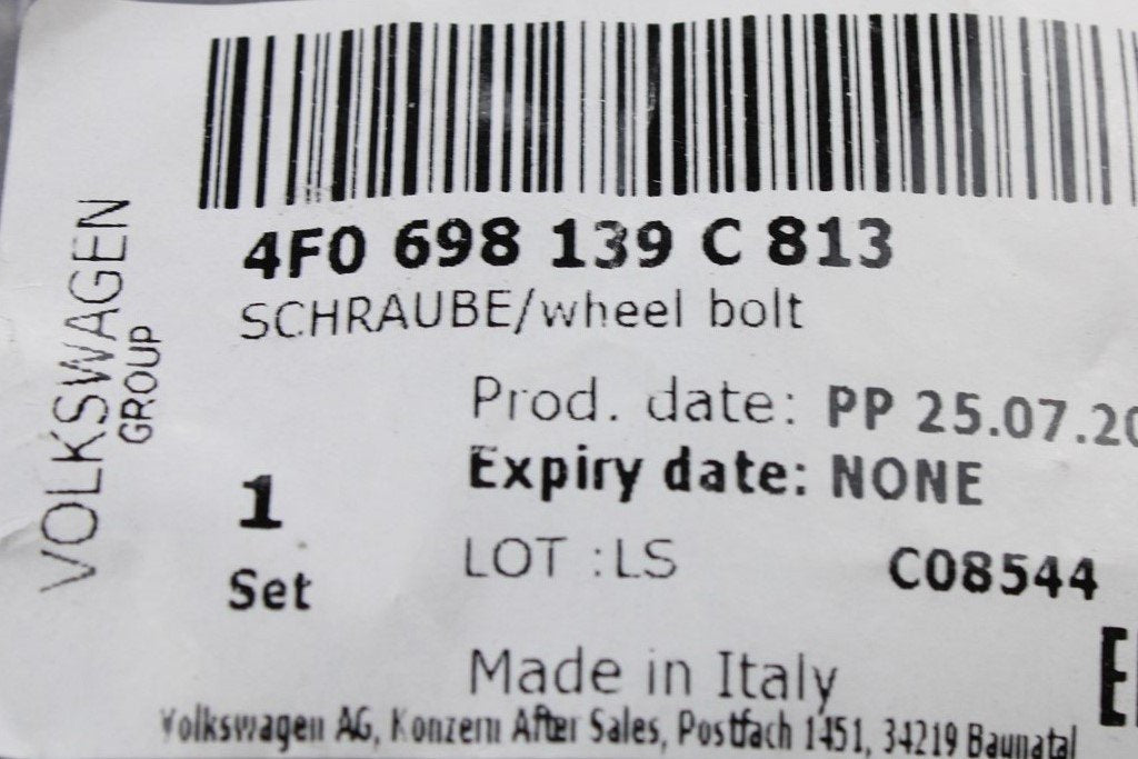 Audi A1 A3 A4 A5 A6 locking wheel nut with key code P 4F0698139C 813