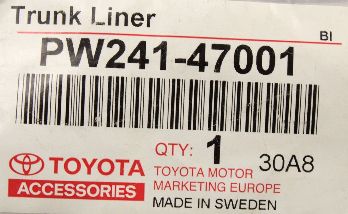 Toyota Prius boot liner (high boot floor) PW241-47001