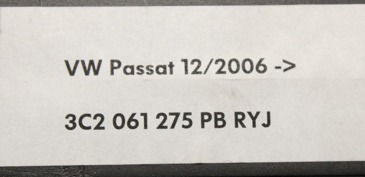 VW CC Passat B6 2006-2017 RHD textile floor mats (front) 3C2061275PBRYJ