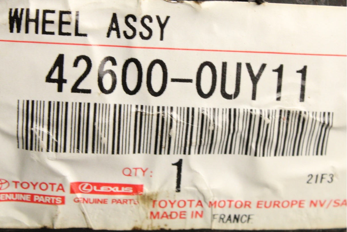 Toyota Yaris Cross 2021-on spare wheel and tyre 42600-0UY11