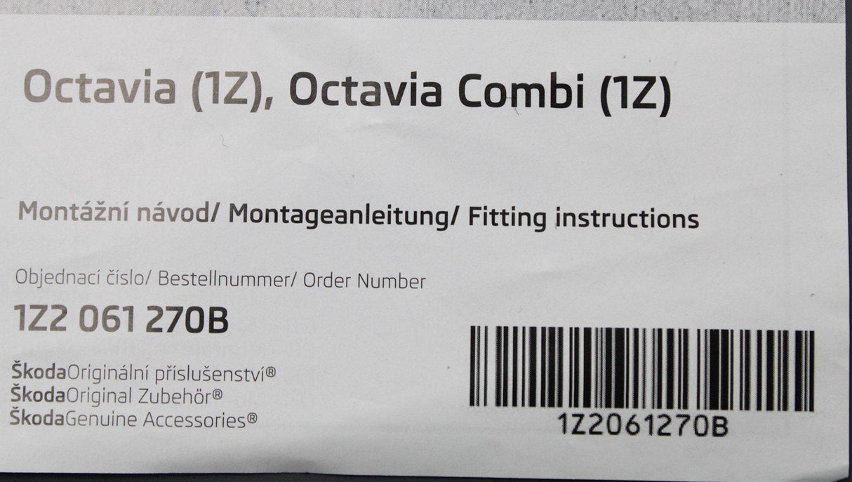 Skoda Octavia 2004-2013 textile floor mats set 1Z2061270B