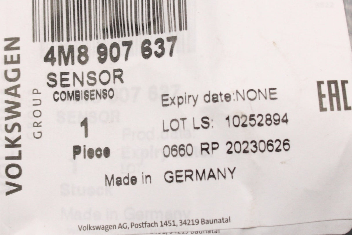 Audi Q5 2017-on Q8 RSQ8 19-on acceleration and rotation sensor 4M8907637