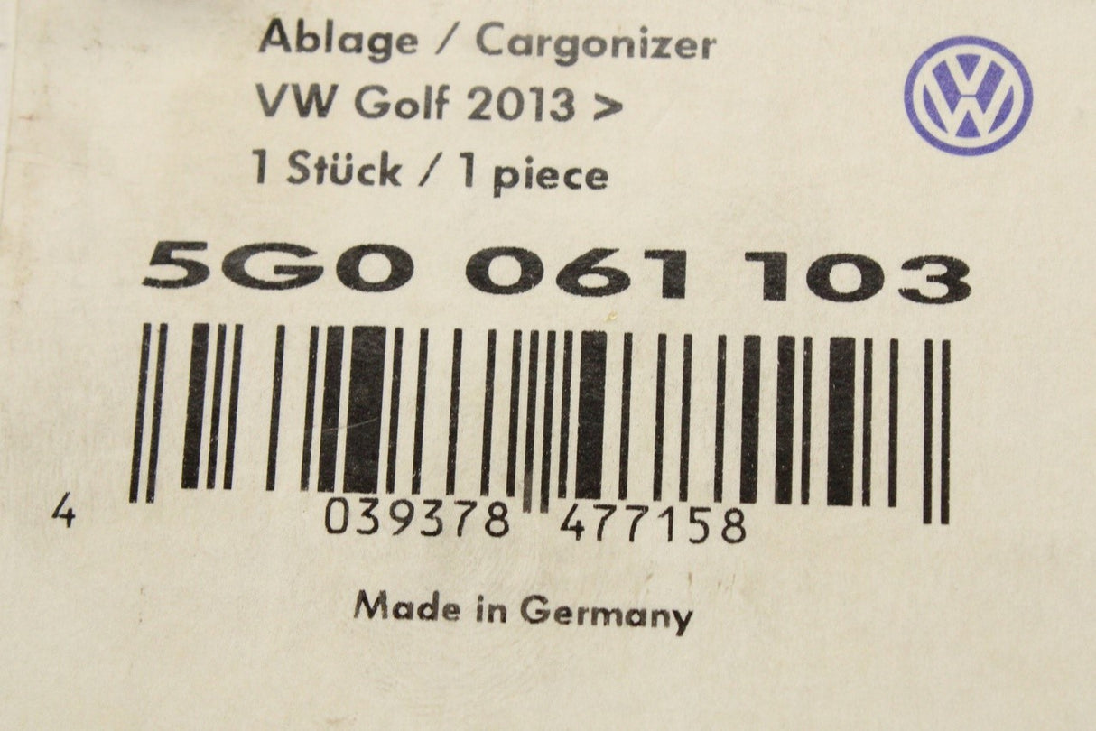 VW Golf MK7 MK7.5 13-20 spare wheel recess storage organiser 5G0061103