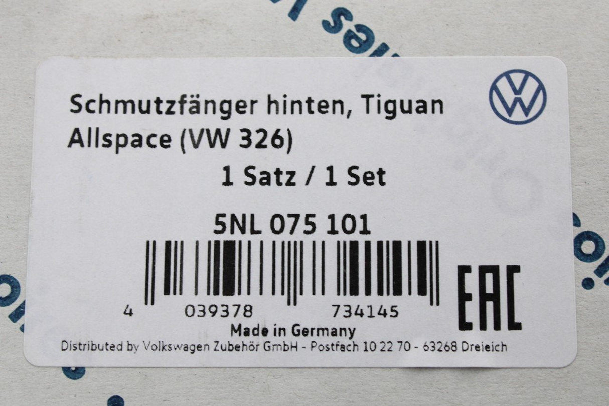 VW Tiguan Allspace 2018- Rear accessory mud flaps pair 5NL075101