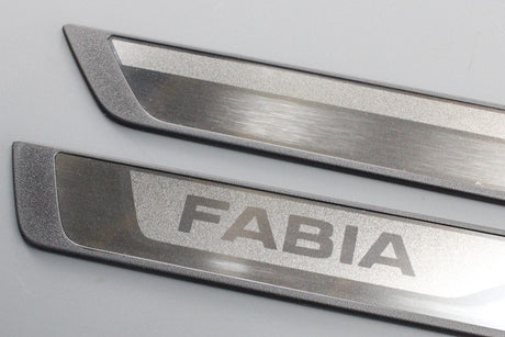 Skoda Fabia 2022-on decorative door sill protectors 6VA071303A