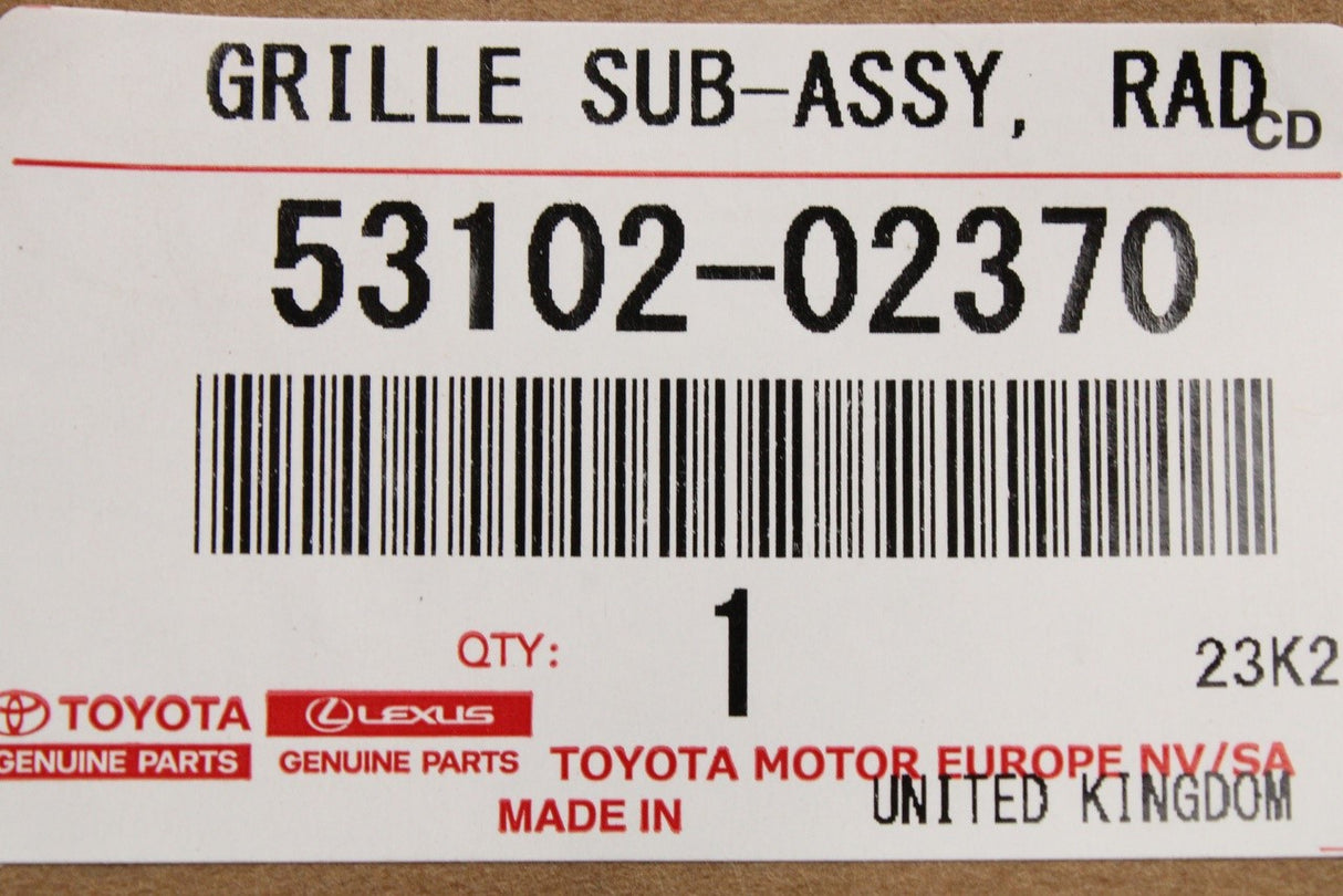 Toyota Corolla 2019-on front bumper grille 53102-02370