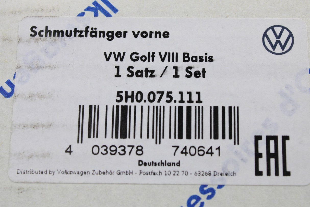 VW Golf MK8 2020- Front mud flaps pair accessory 5H0075111