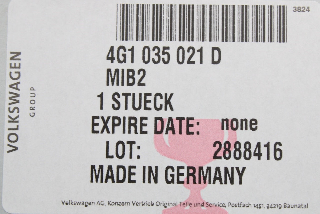 Audi A6 S6 RS6 2013-18 A7 S7 RS7 multimedia control unit MIB2 4G1035021D