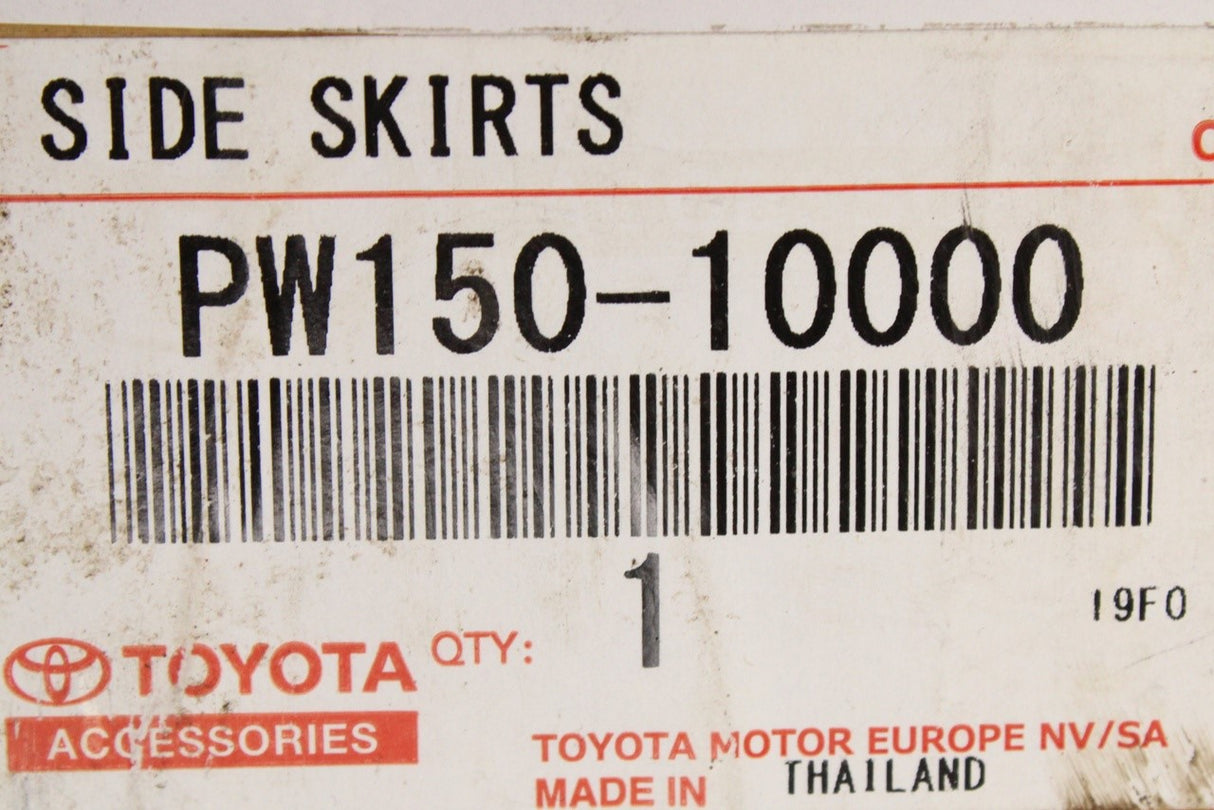 Toyota C-HR 2017-on side skirts PW150-10000