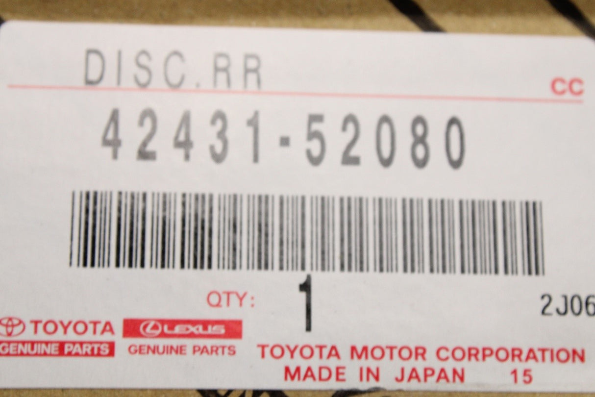 Toyota IQ 2008-14 Yaris 2005-11 brake discs (rear) 42431-52080