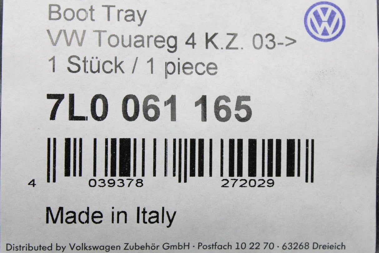 VW Touareg 2003-2010 flexible foam boot load liner mat 7L0061165