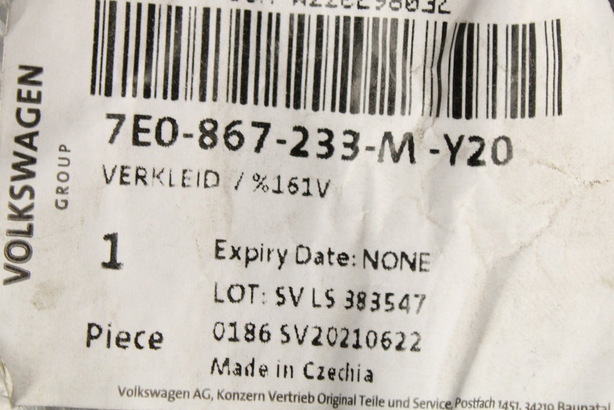 VW Transporter T6 2016-2019 A-pillar trim (upper left) 7E0867233M Y20