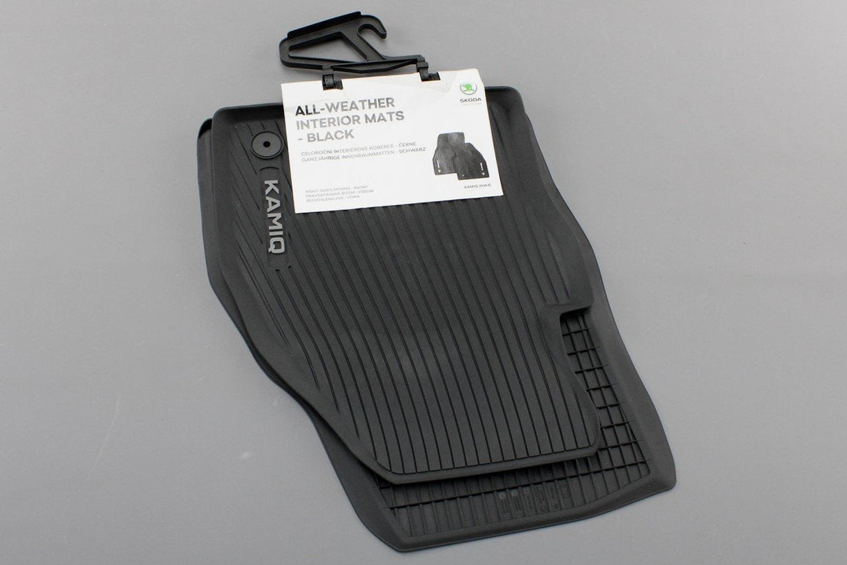 Skoda Kamiq 2019-On Front rubber all weather floor mats (RHD) 658061502A
