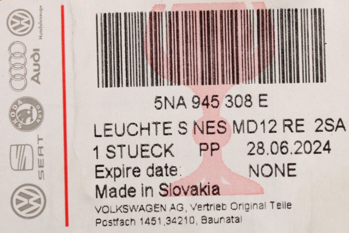 VW Tiguan 2016-2024 rear inner LED tail light unit (right) 5NA945308E