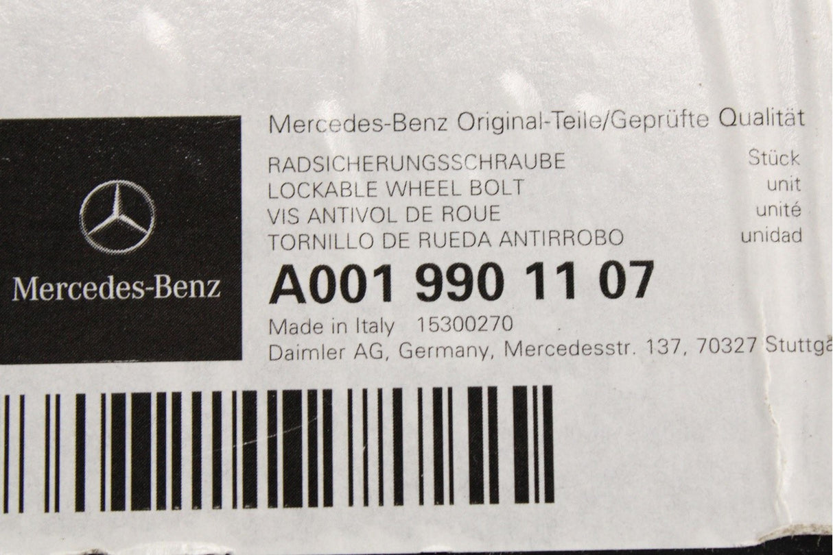 Mercedes-Benz alloy wheel anti-theft wheel bolts (black) A0019901107