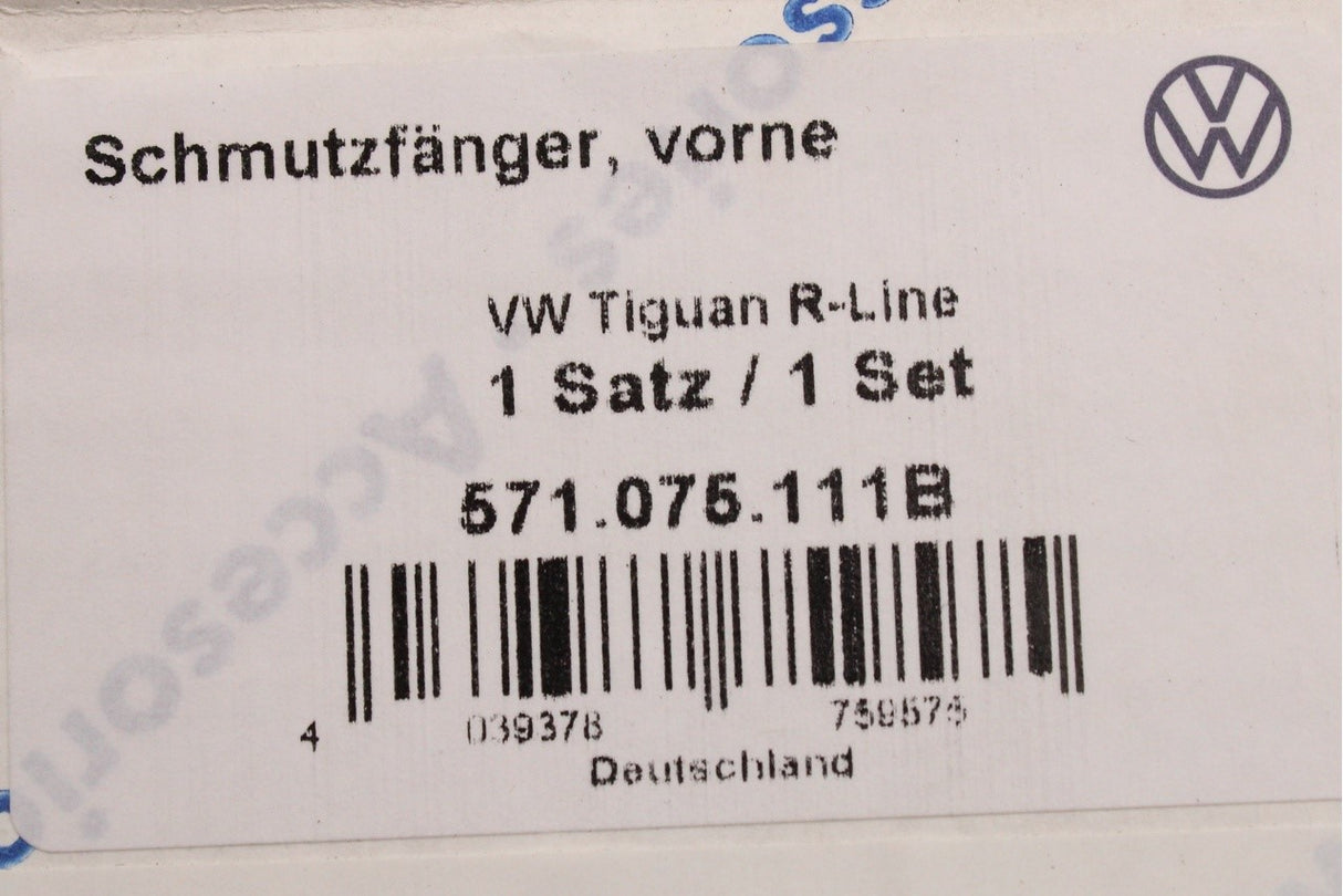 VW Tiguan R-Line 2024-on accessory mud flaps set (front) 571075111B