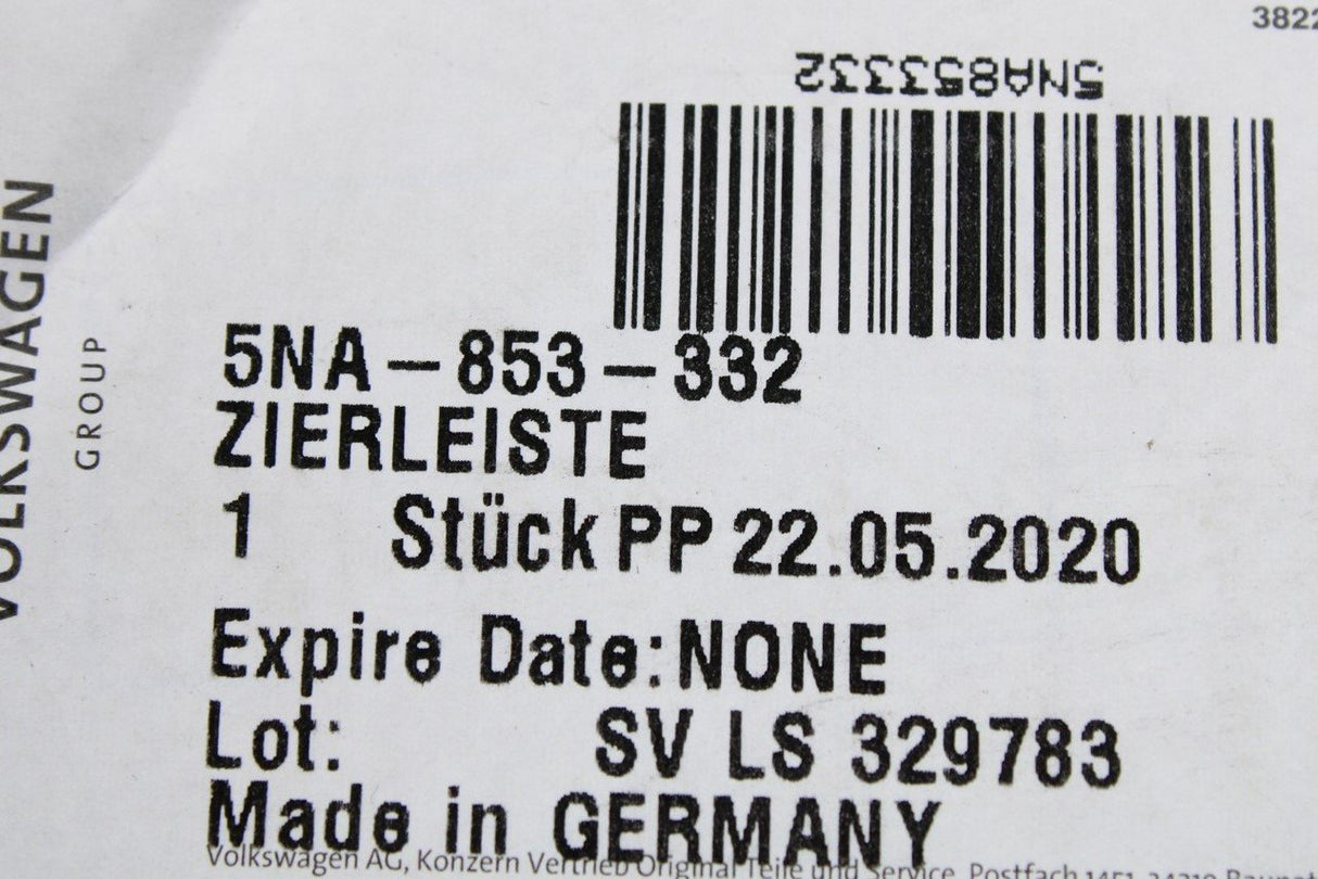 VW Tiguan SEAT Tarraco lower moulding door trim (right front) 5NA853332