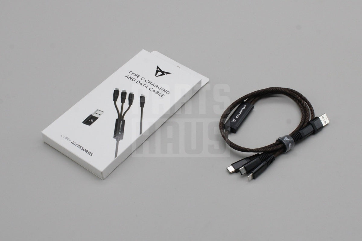 CUPRA accessory 3-in-1 USB-C charging cable 000051444AT