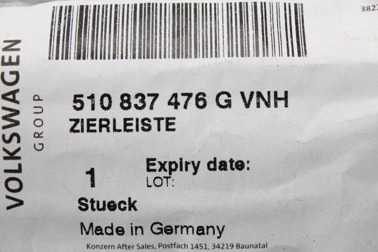 VW Golf Sportsvan 14- window aperture seal (front right) 510837476G VNH