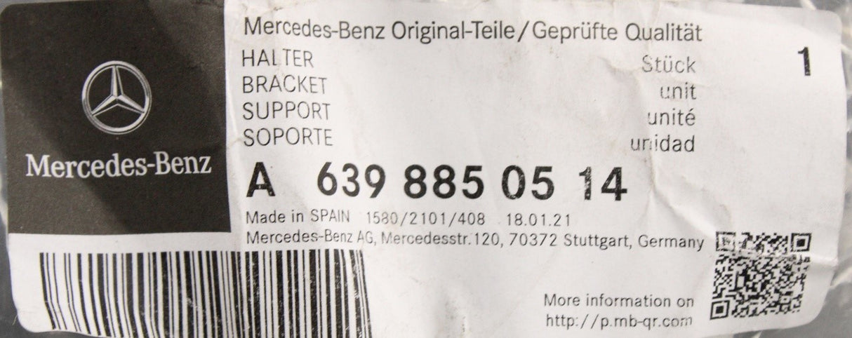 Mercedes-Benz Vito W639 front bumper bracket (right) A6398850514
