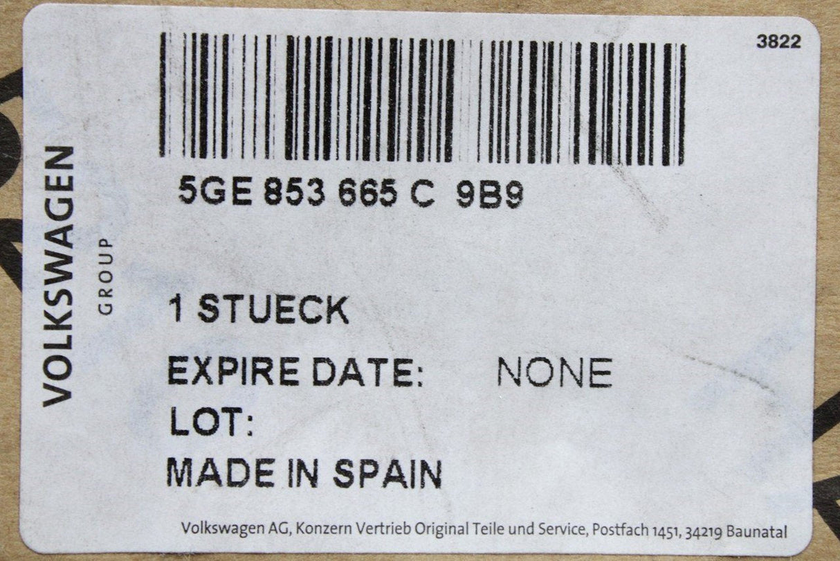 VW Golf MK7.5 GTE 2017-2020 front vent grille trim (left) 5GE853665C 9B9