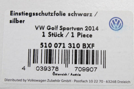VW Golf SV Sportsvan 2014-on door sill protection films 510071310 BXF