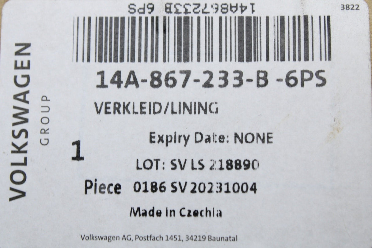VW ID.7 2024-on interior a-pillar trims (left & right) 14A867233B/234B