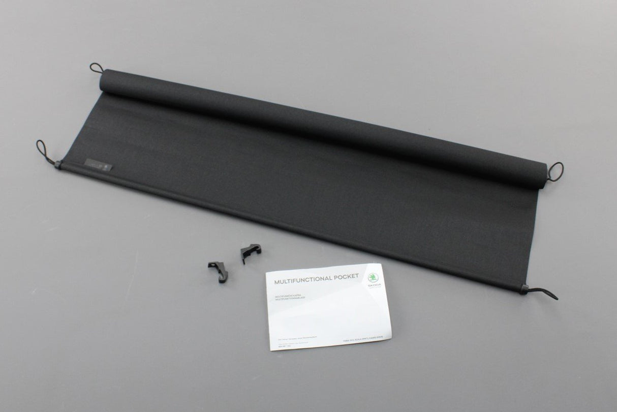 Skoda Fabia Kamiq 2018-On multifunctional parcel shelf pocket 654061103