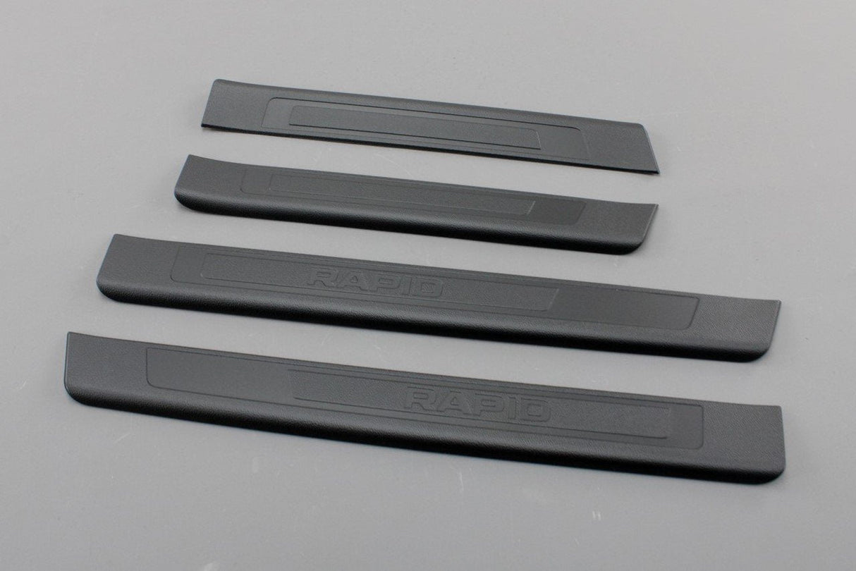 Skoda Rapid 2013-Onward door sill protector set (black) 5JA071303A