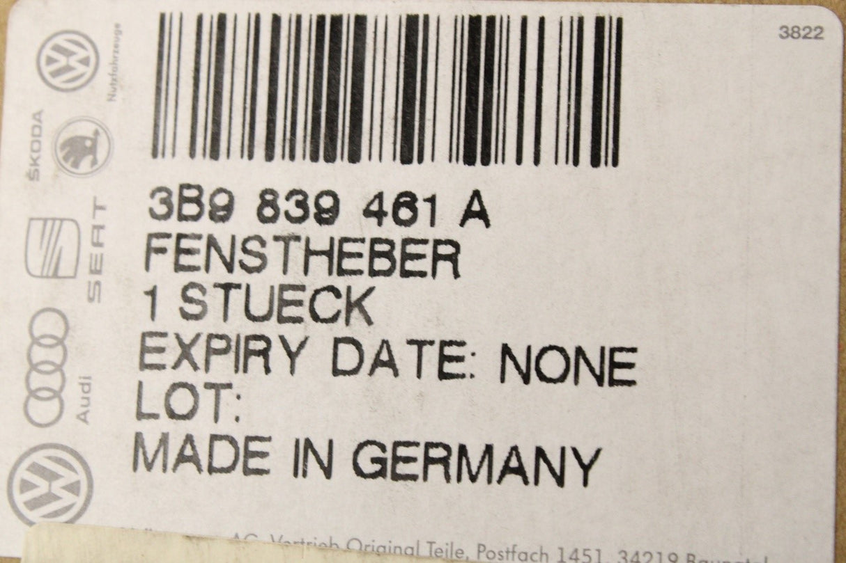VW Passat B5 B5.1 Estate 97-05 rear window regulator (left) 3B9839461A