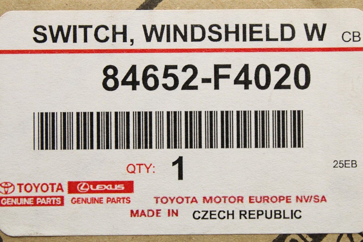 Toyota C-HR 2016-on windscreen wiper switch stalk 84652-F4020