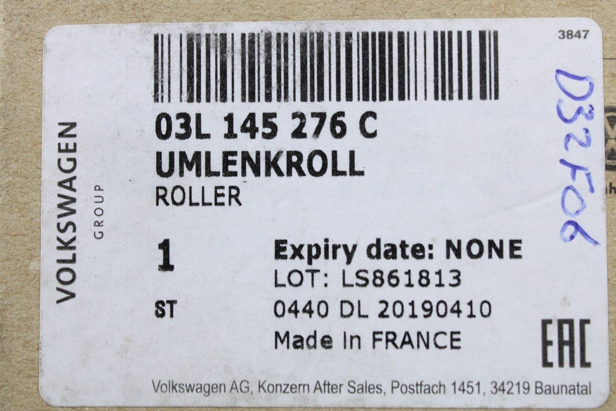 VW Transporter T5.1 T6 Amarok Crafter 2.0L TDI Idler pulley 03L145276C
