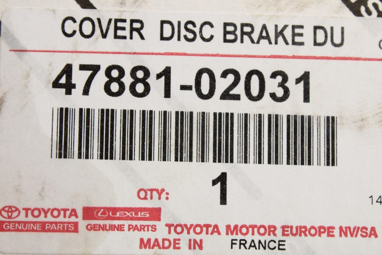 Toyota Auris 2007-2013 brake disc dust cover (rear right) 47881-02031
