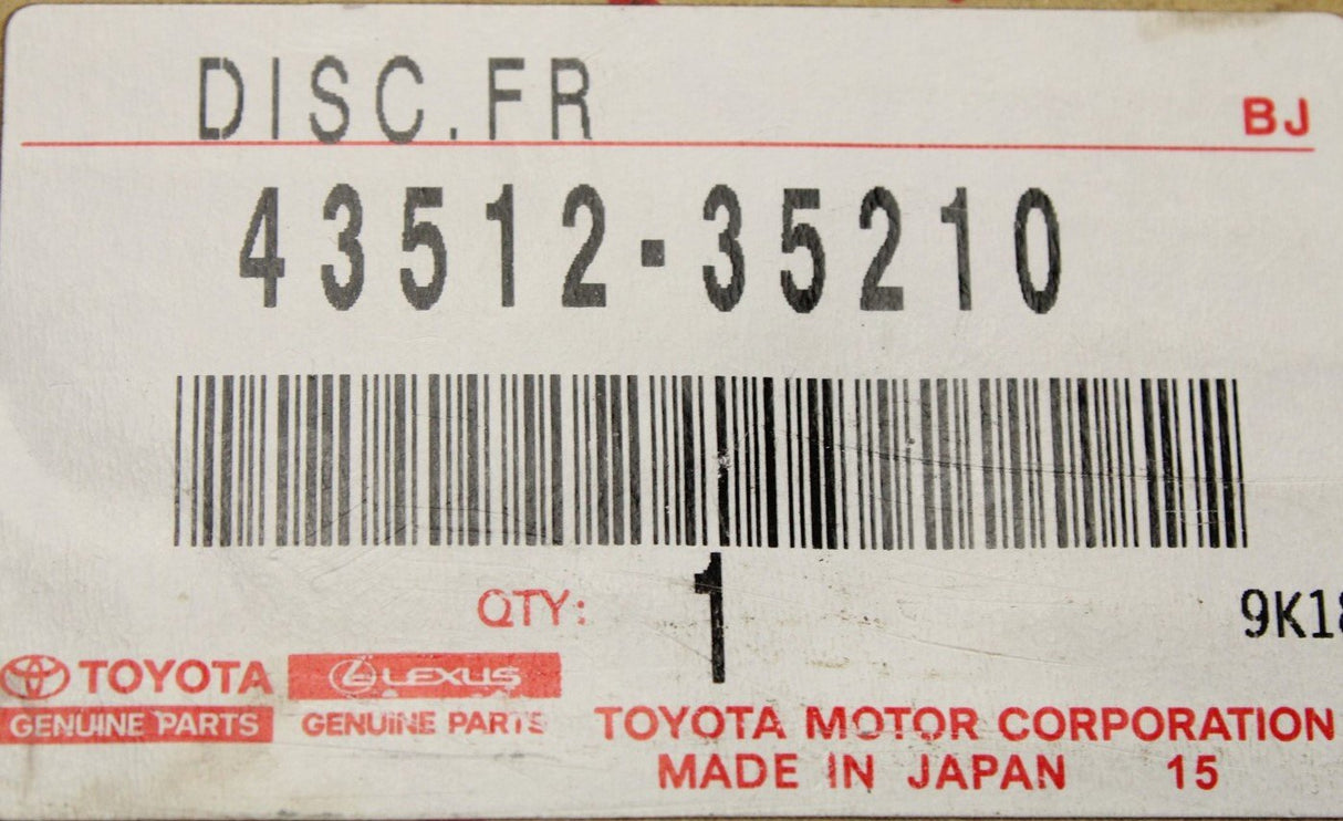 Toyota 4Runner Tacoma 1995-2008 brake discs (front) 43512-35210