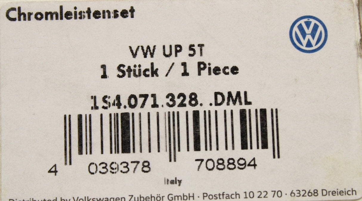 VW Up e-Up 12-16 door moulding trim strip (4 door) 1S4071328 DML