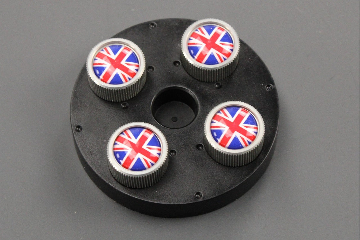 Jaguar union jack flag valve stem caps C2D60781