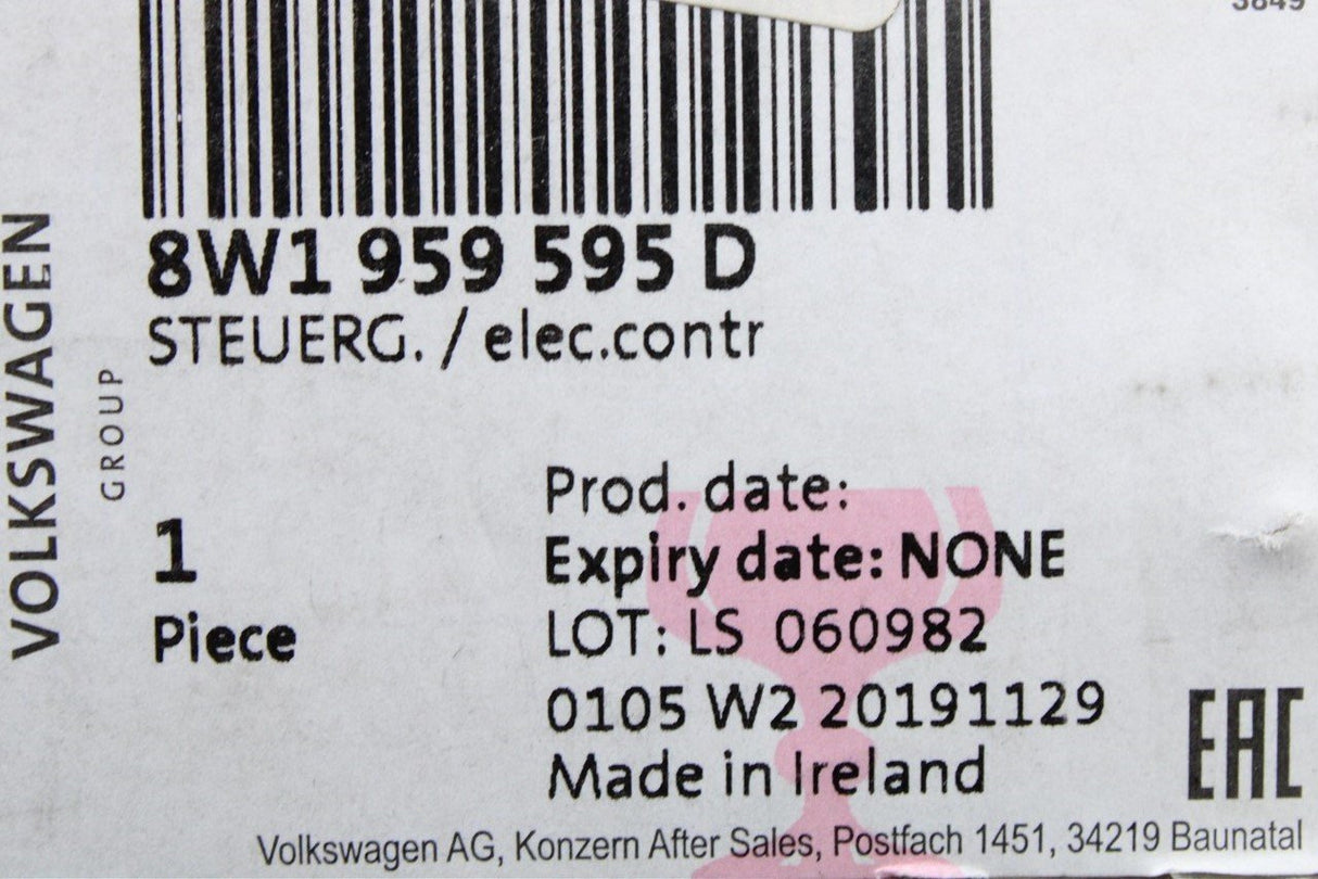 VW Passat Tiguan Audi A3 RS3 Q3 Q5 door control unit (rear) 8W1959595D