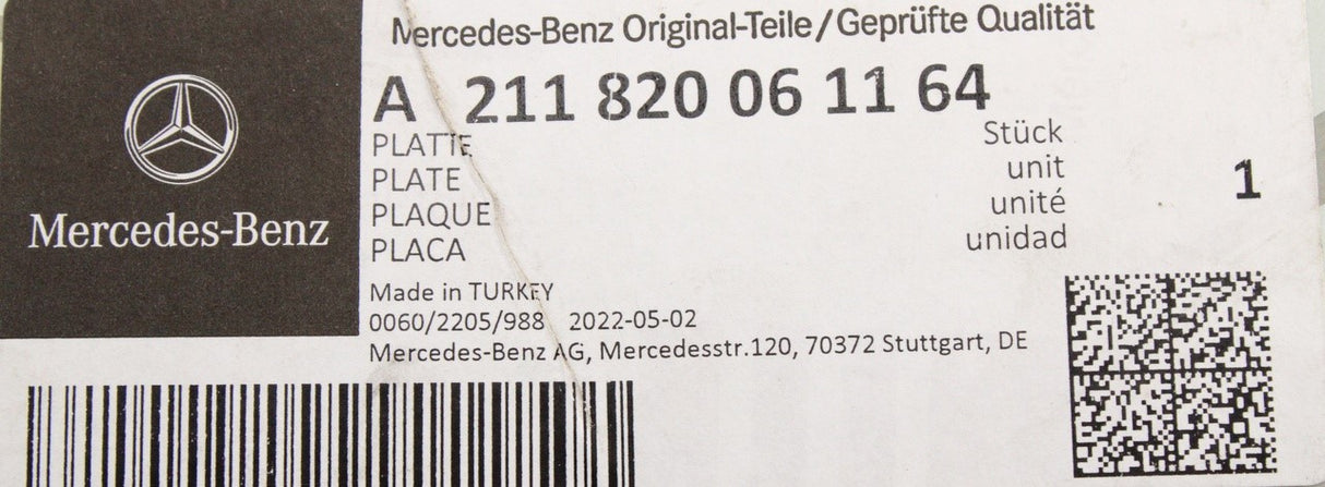 Mercedes-Benz E-Class W211 brake light bulb holder (right) A211820061164