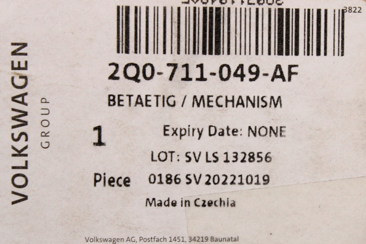 VW T-Cross 2019-on MQ200 manual gearbox selector mechanism 2Q0711049AF