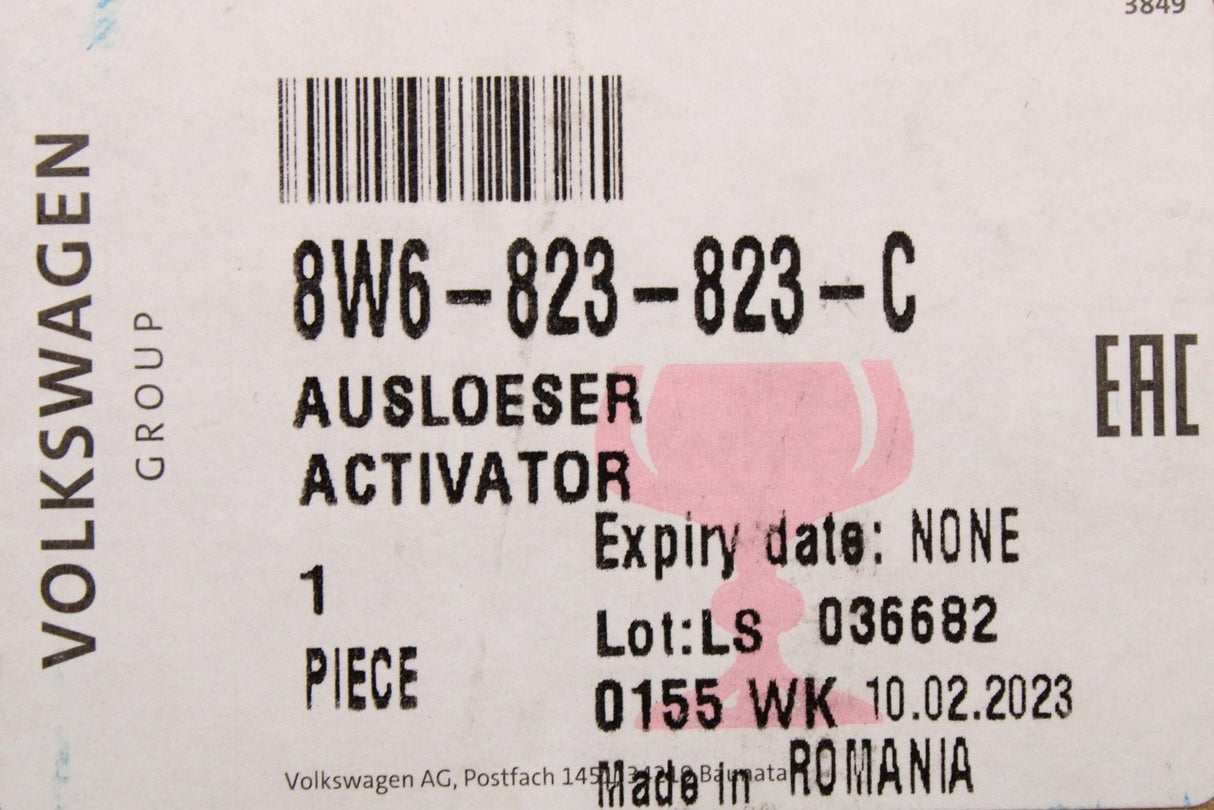 Audi A5 S5 RS5 2017-on pedestrian protection bonnet activator 8W6823823C