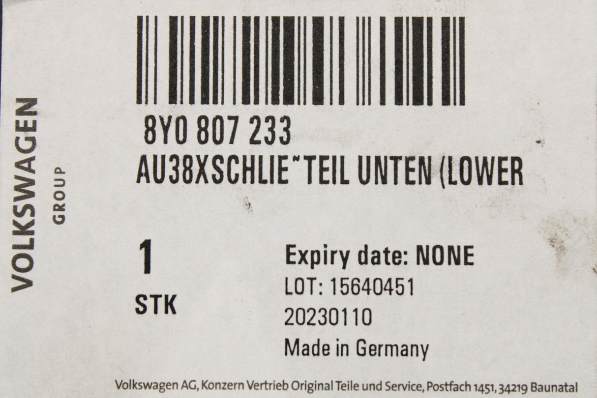 Audi A3 8Y Sportback 2020-on lower bumper splitter 8Y0807233