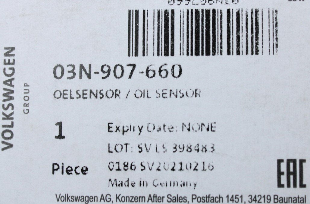 VW Audi Skoda SEAT 2.0 TDI oil level sensor 03N907660