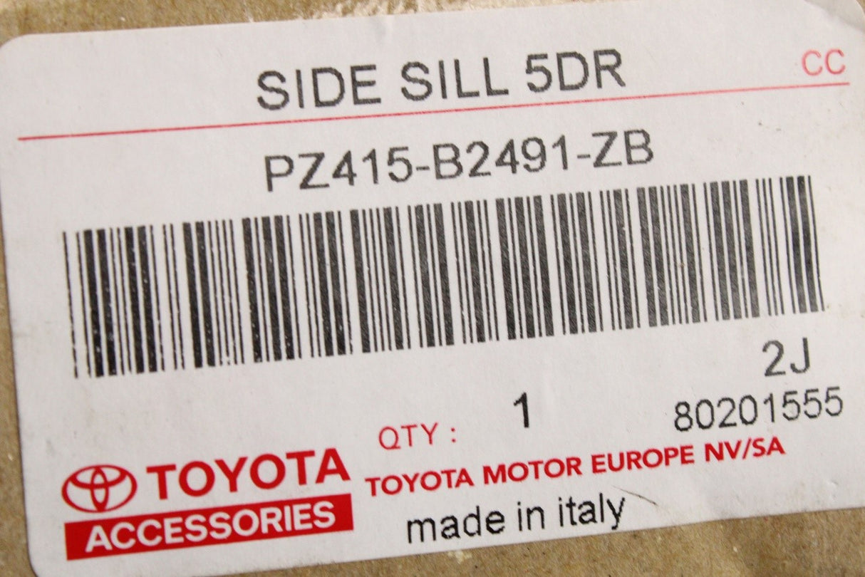 Toyota Yaris 5 door side sill trims (chrome) PZ415-B2491-ZB