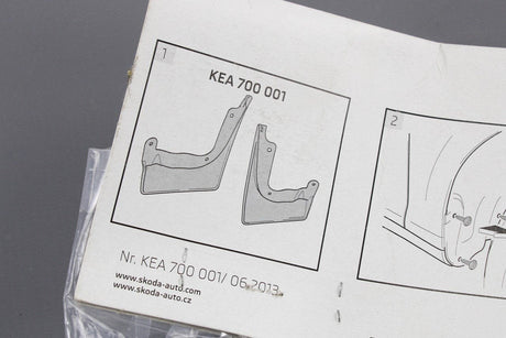 Skoda Fabia Roomster 2007-15 accessory front mud flaps KEA700001