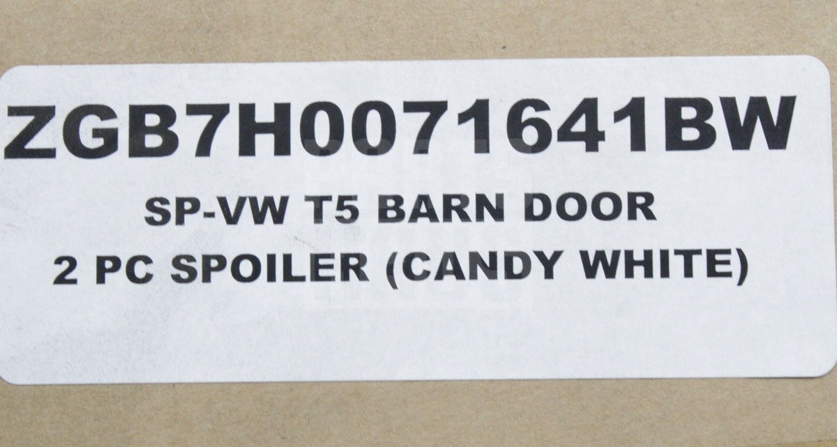 VW Transporter T5 T5.1 wing door spoiler (candy white) ZGB7H0071641BW